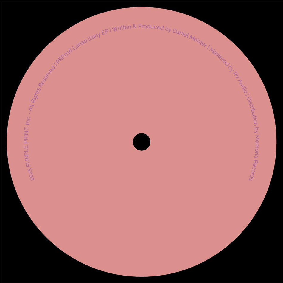 Daniel Meister - Lanao Izany EP [vinyl only] 12"
